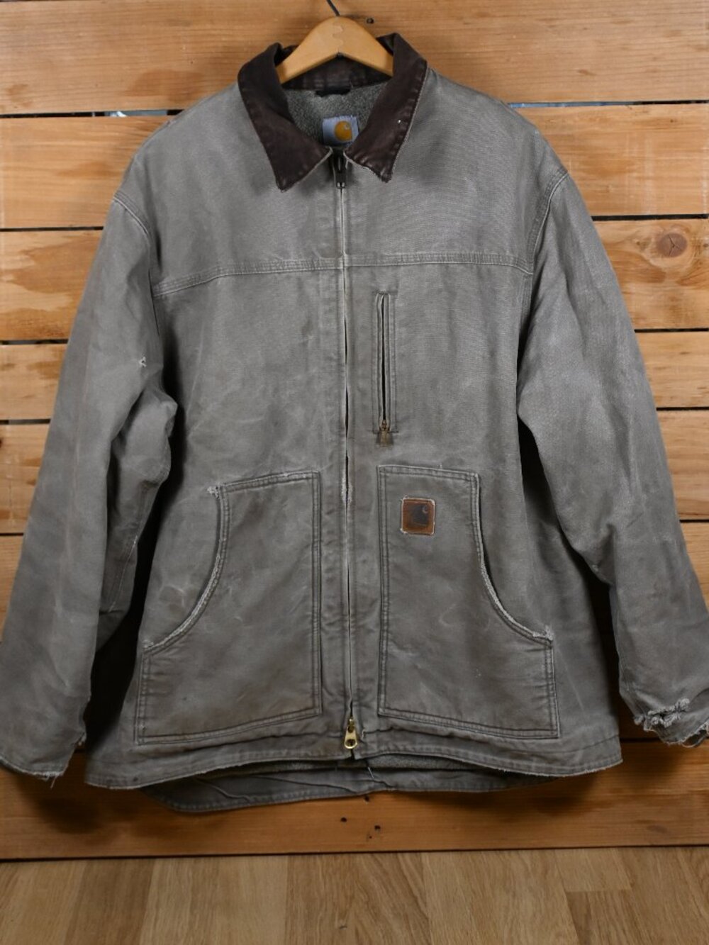 Carhartt C61 Sandstone Ridge Sherpa Lined Work Jacket in Mushroom - Men's XL